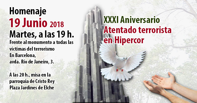 Homenaje a las víctimas del atentado de Hipercor al cumplirse el 31 aniversario