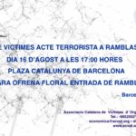 Homenatge a les víctimes del terrorisme a les Rambles i Cambrils
