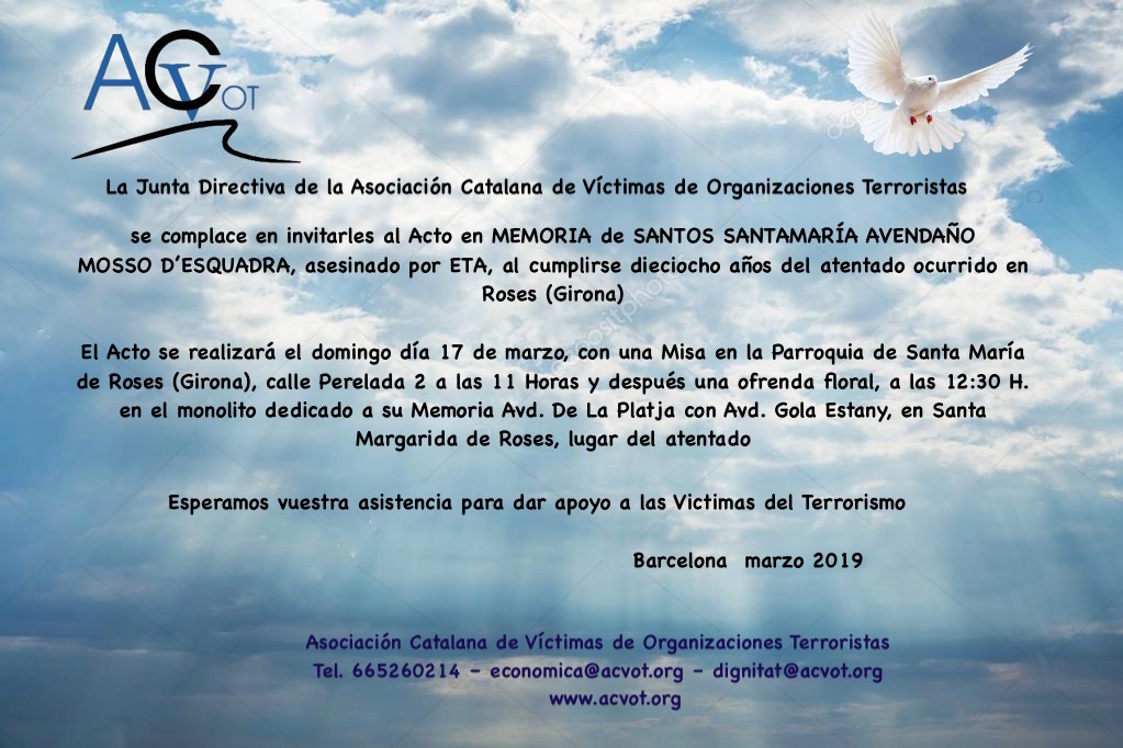 Misa y ofrenda floral en memoria de Santos Santamaría Avendaño