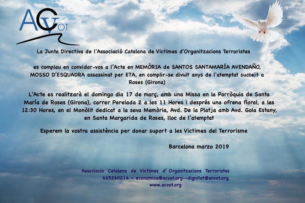 Missa en memòria de Santos Santamaría Avendaño